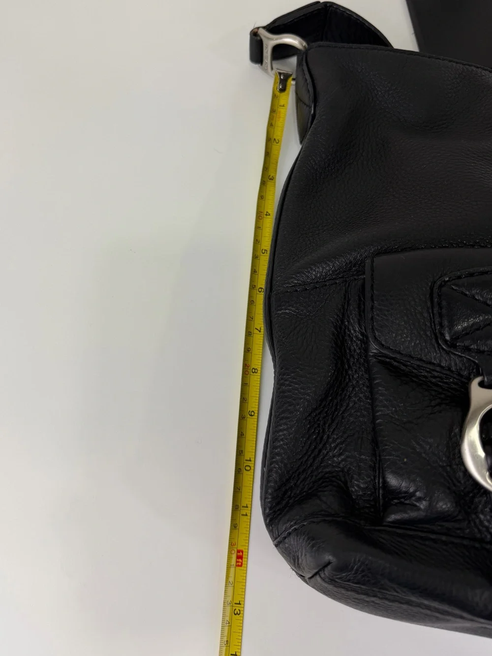 Michael Kors Black Pebbled Leather Slouch Hobo Shoulder Bag Y2K Cargo Pockets